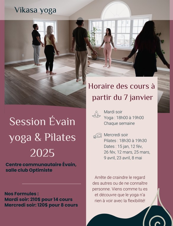 Session de yoga et pilates - hiver 2025