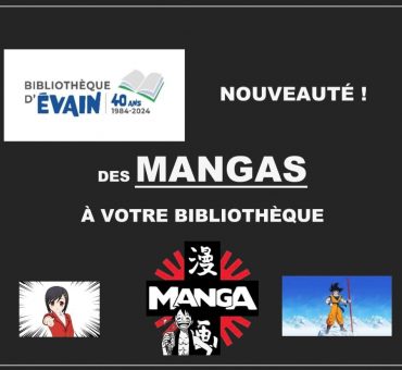 Des mangas à votre bibliothèque d'Évain